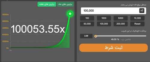 جدول هک بازی انفجار
