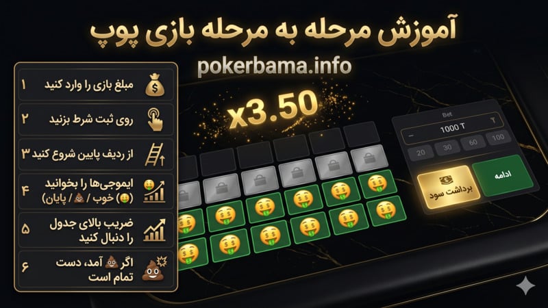 آموزش بازی مرحله به مرحله بازی پوپ برای حرفه ای ها